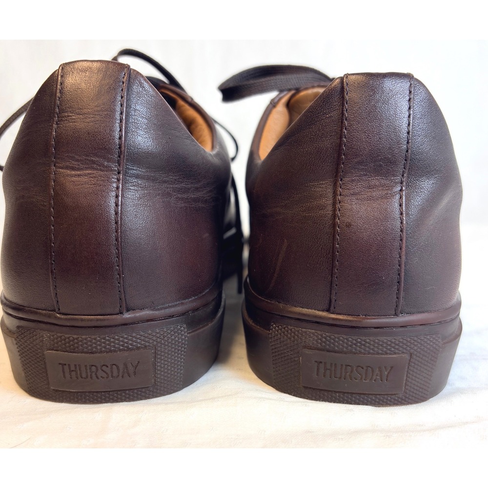 Thursday Boot Co Premier Low Top Sneakers Mens 14 Coffee Leather Brown Shoes - Picture 6 of 9